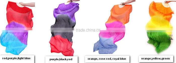 Silk Chinese Fan Dance Fans , Belly Dance Silk Fan , Hand Fans for Dance