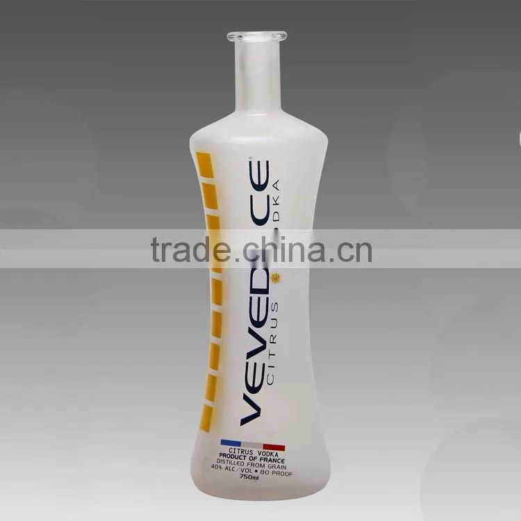Sale sale cheap fermented milk frosted bottles printing liquor bottles beverage wine glass bottles