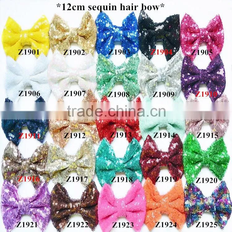 Popular Newborn Baby Headbands with Bows - glitter sequin bow with elastic strip headband