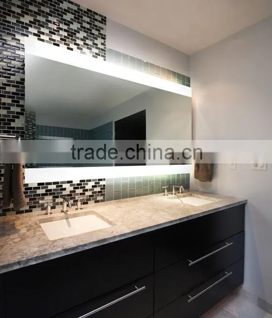 Wall Mounted LED Backlit Mirror with Touch Sensor