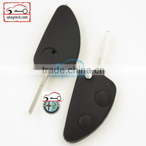 Free shipping car flip key shell for Alfa romeo 2 button Alfa key for Alfa romeo key