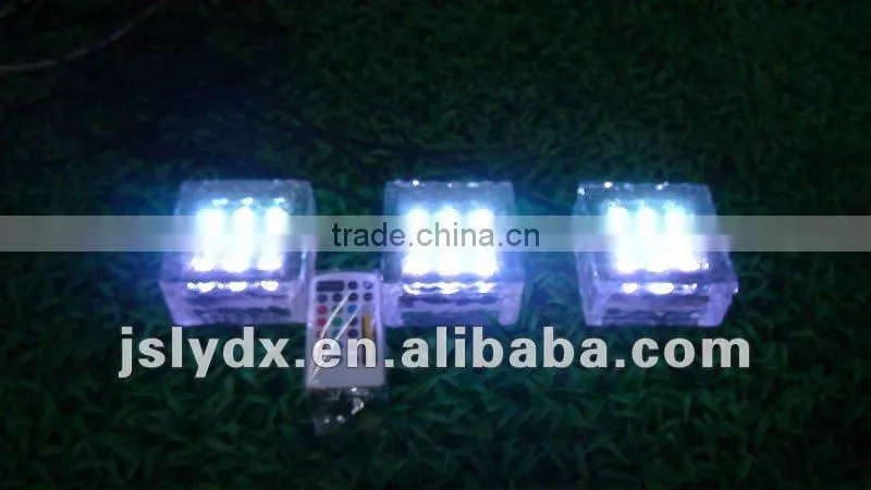 LED RGB Glass Brick Light LED Street Light With Remote-controller (RGB Color Changing)