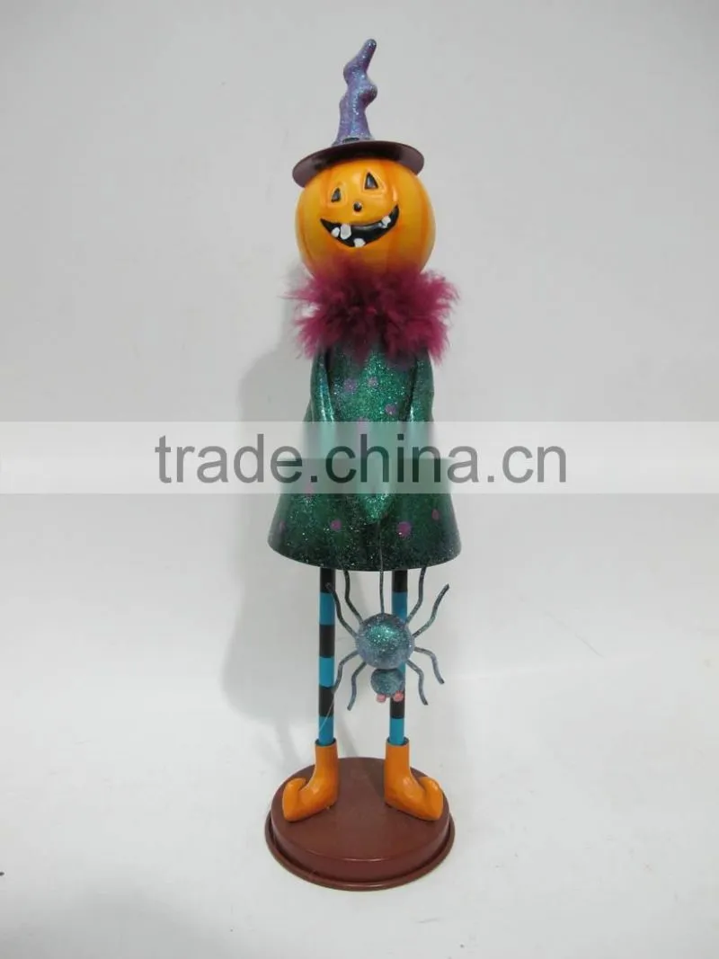 metal halloween glitter spider candle holder for halloween decoration
