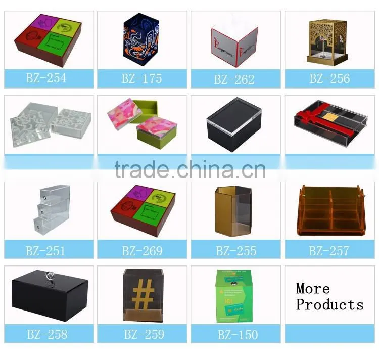 China custom Rohs table clean acrylic cosmetic display case