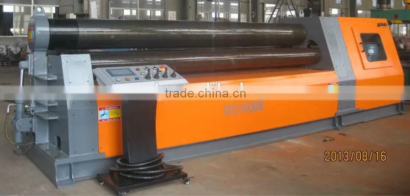 W12-25*3000 CNC Touch Screen Hydraulic Plate Sheet Rolling Bendr Machine with PLC