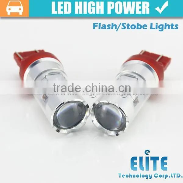 Newest!!! 30W high power 1157 3157 7443 baz15d P21 T20 led strobe light bulb