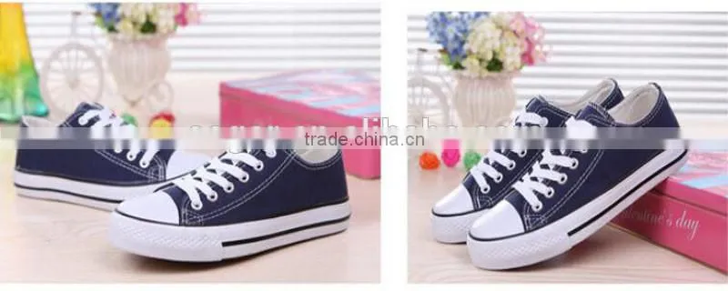 blank canvas shoes for woman lace up flat shoe cheap navy