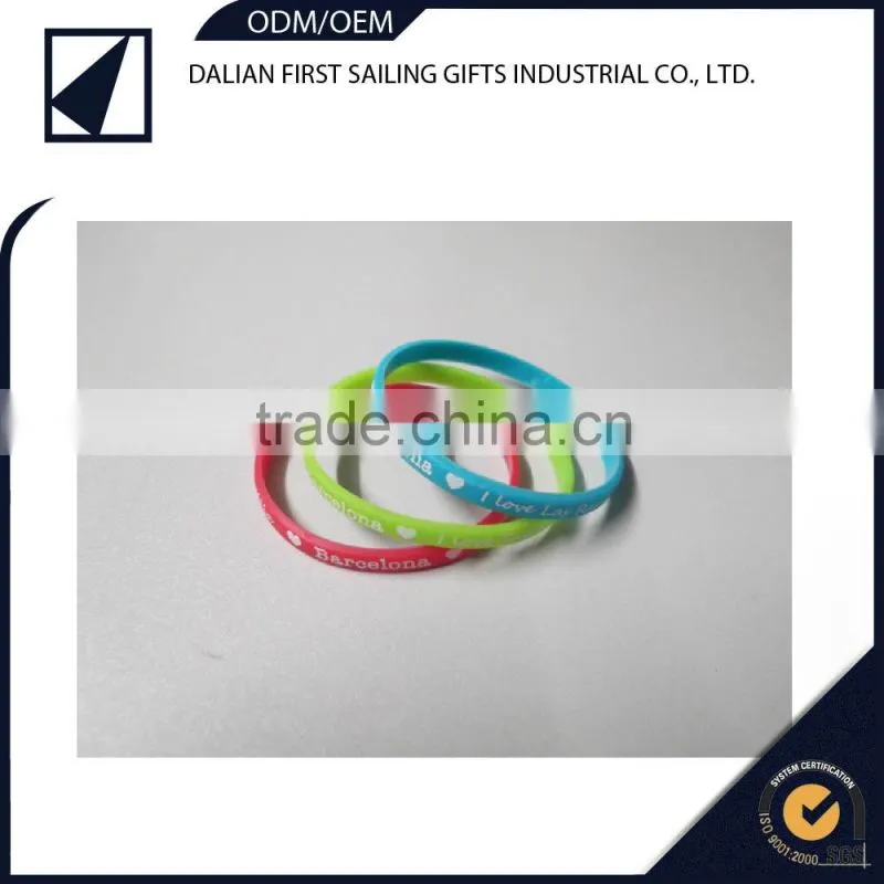 hot selling round silicone bracelet wristband arm cuff bracelet bangle,silicon hand ring football wristband bracelet band Free
