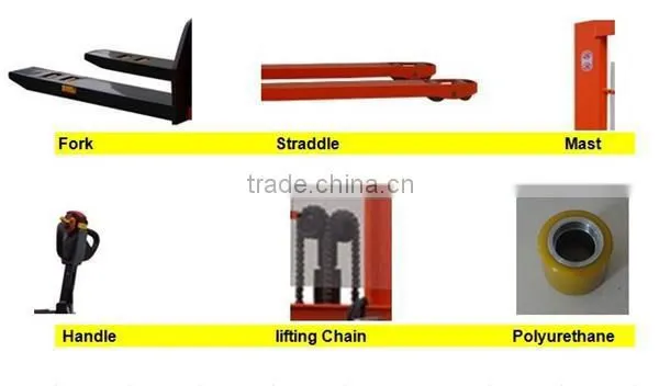 1Ton * 1600mm 24V210AH Battery Stacker