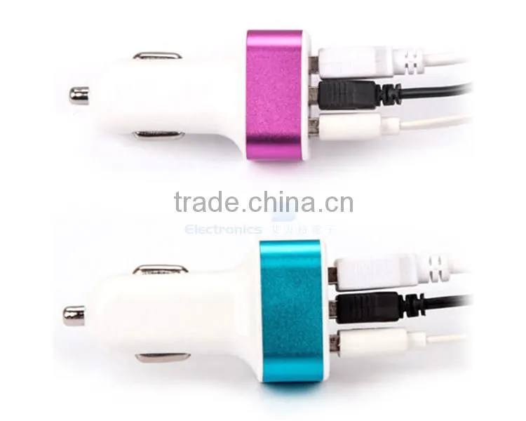 Universal colorful usb Mini Car chargr for iphone/ipad/samsung car usb adapter