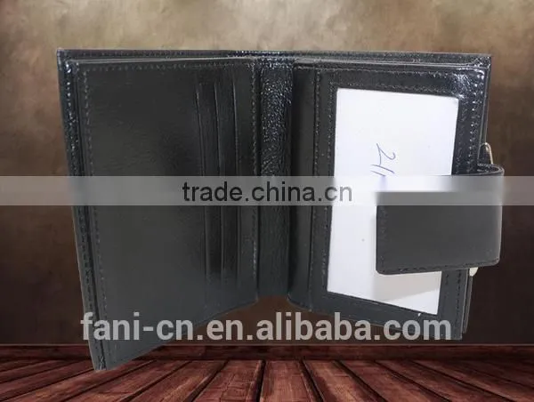 Fashional imperial genuine leather wallets for me with bifold and hinge design
