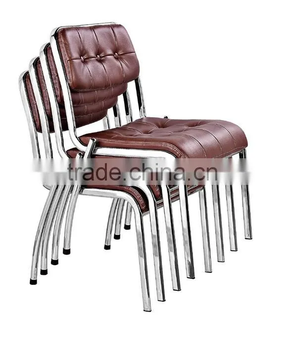leather office chair reception no arm stackable chair AH-20