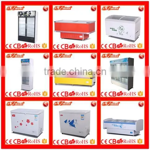 glass top chest display freezers with baskets SC-538