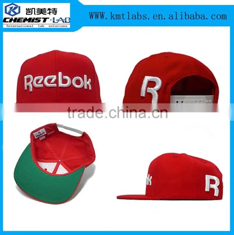 High quality fashion red color custom flat brim twill cotton snapback rope cap