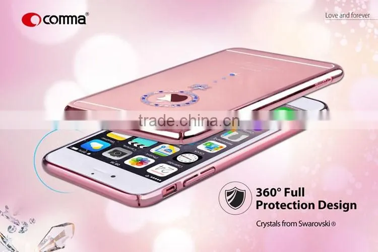 360 Degree Full Protective Crystal Bling Diamonds Clear Transparent PC Phone Shell Cover Case Skin For iPhone 6 6S Plus
