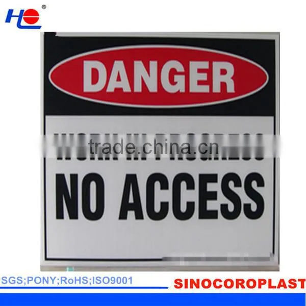 protection pp plastic fluted corona treated signboard