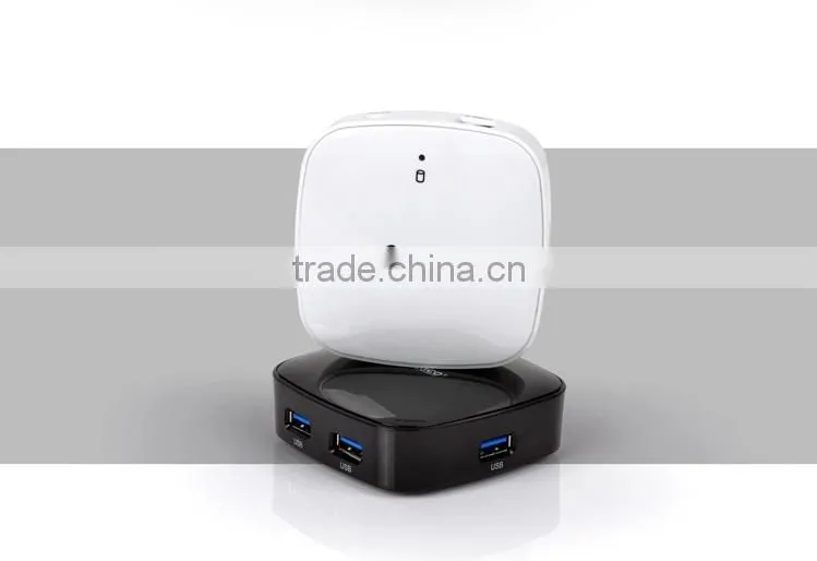ABS plastic super speed 4 port USB3.0 HUB, black and white color