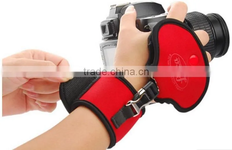 LYNCA manufacturer EF2 soft hand grip wrist strap black/red color for Canon Nikon Sory Pentax DSLR