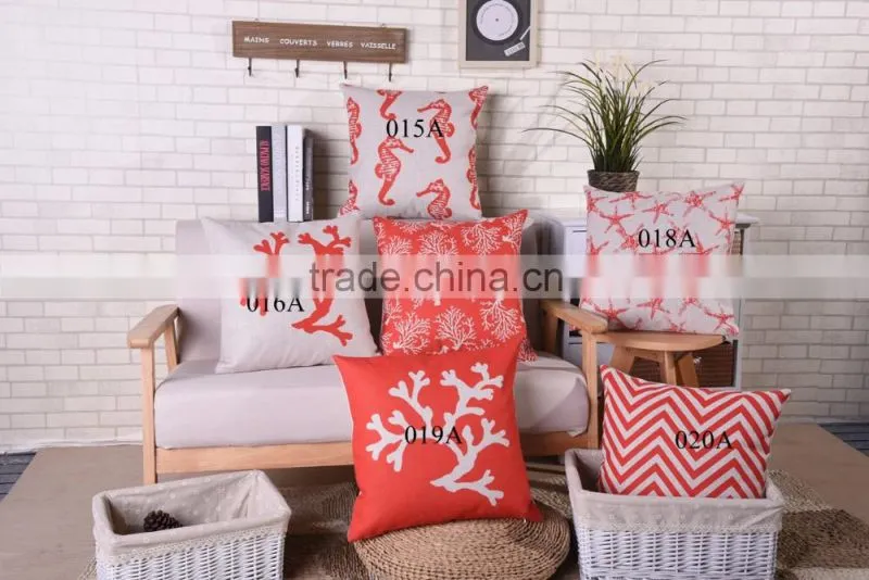 linen/cotton printed cushion cover custom printing handmade cushion cover