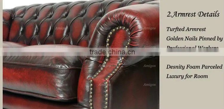 Excellent Leather 3+1 Seaters Chesterfield Sofas