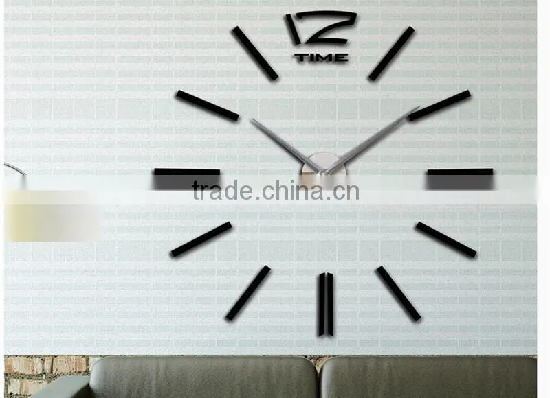 120cm diameter 3D EVA Wall Sticker Clock Promotion Gift Modern Design Art Clock!