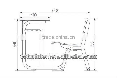 Examination desk & chair for sale student furniture A-017 classroom chair & desk