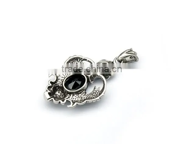 Classic Mens Hiphop Jewelry Never Fade Stainless Steel Crystal Skull Pendant Charm