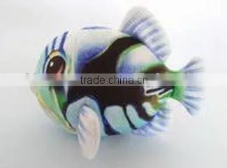 factory wholesale realistic 3D plush cabezon fish toy 3D printing plush material cabezon fish soft toy stuffed animal fish toy