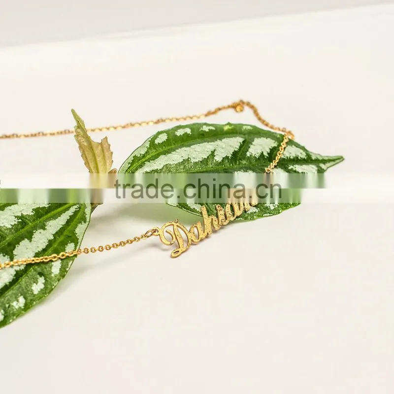 Hotselling Stainless Steel Laser Cut Floating Name Pendant Necklace