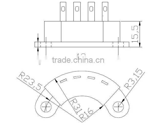MXG/Y (9)16 Rotation triphase half bridg rectifier module