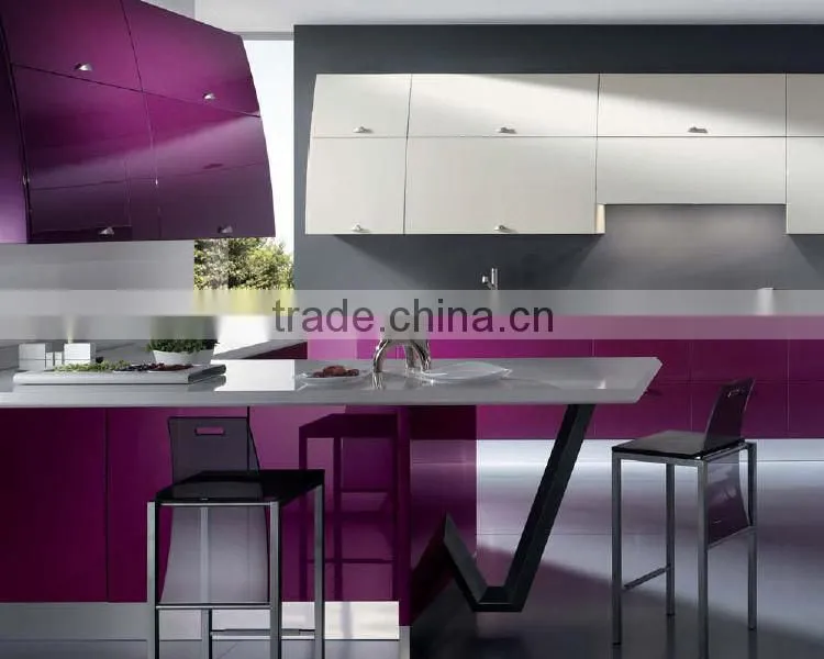 Beautiful design purple kitchen cabinet rolling shutter