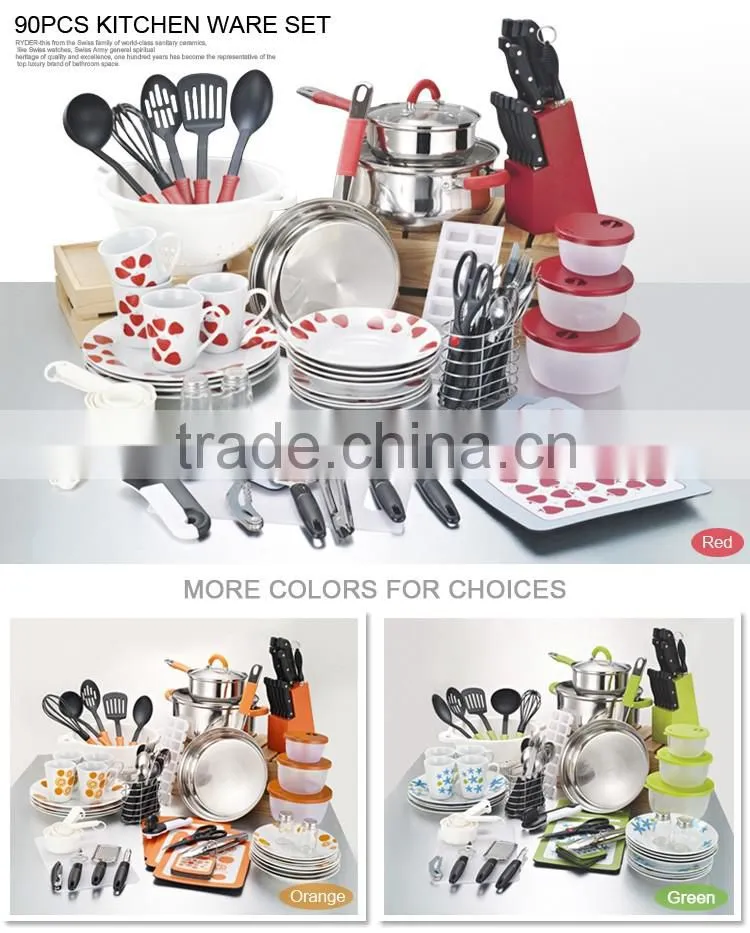 wholesale best choice thermometer stainless steel cookware set