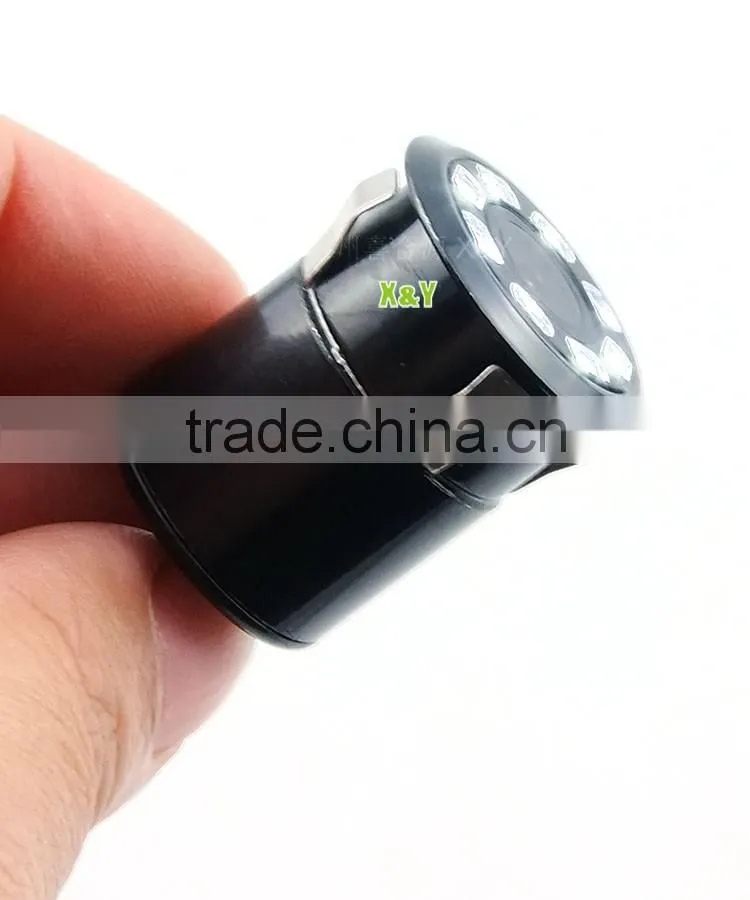 DC12 V universal 18.5mm 8 LED nightvision car back view camera mini car camera XY-1289LED