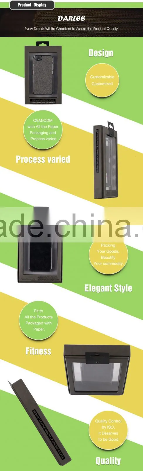 Best price custom size logo printed mobile phone case packaging with clear lid