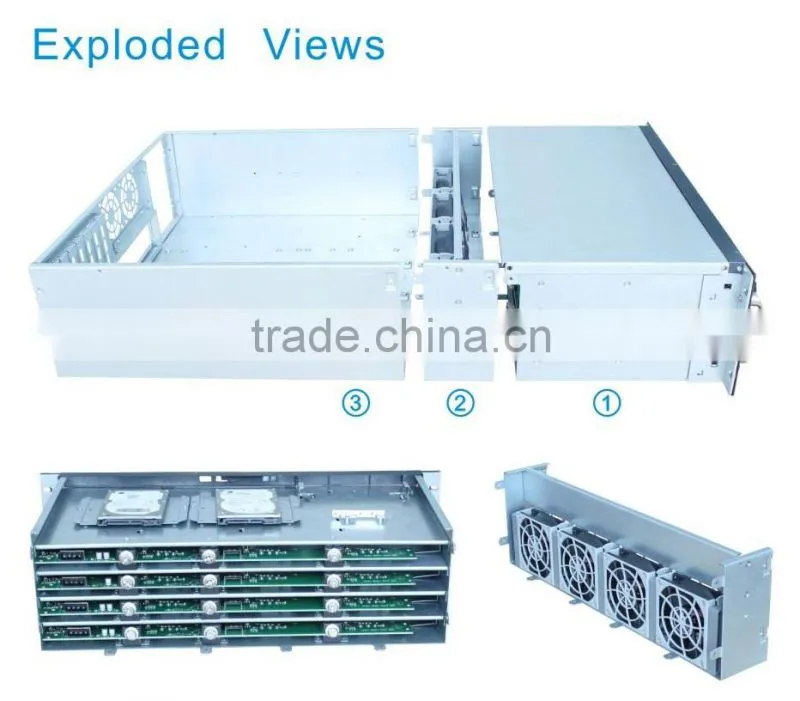 3u rackmount chassis sas backplane hard drive server case