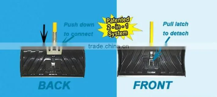 Plastic snow pusher