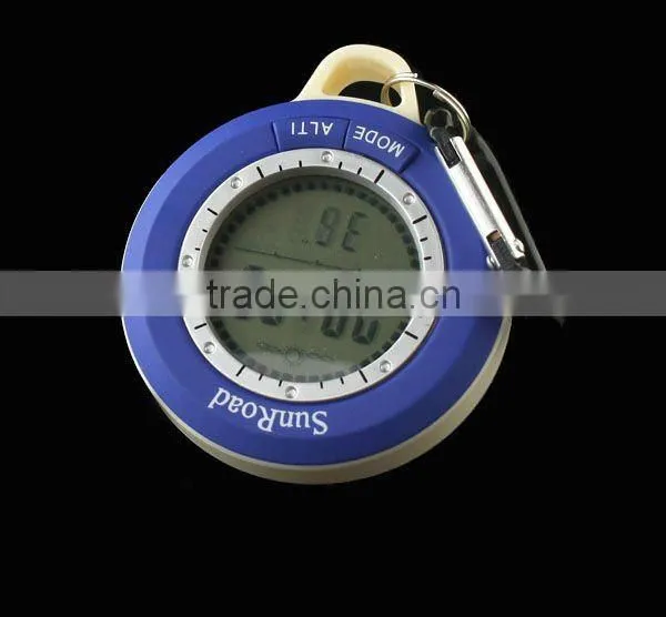 8 In1 Mini LED Digital Altimeter Barometer Compass Clock Thermometer For field