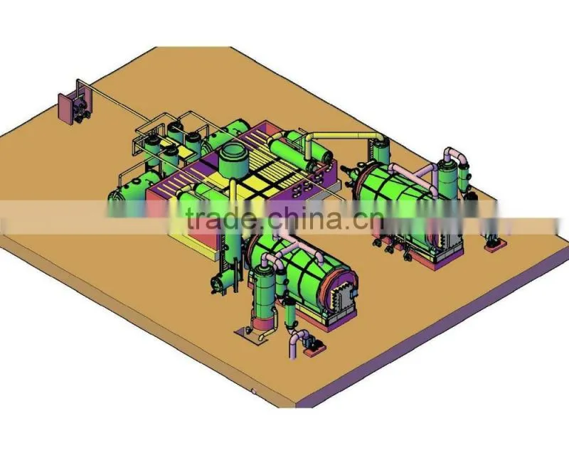 New Generation 20Ton Pyrolysis Line Refing Waste Tyre And Plastic
