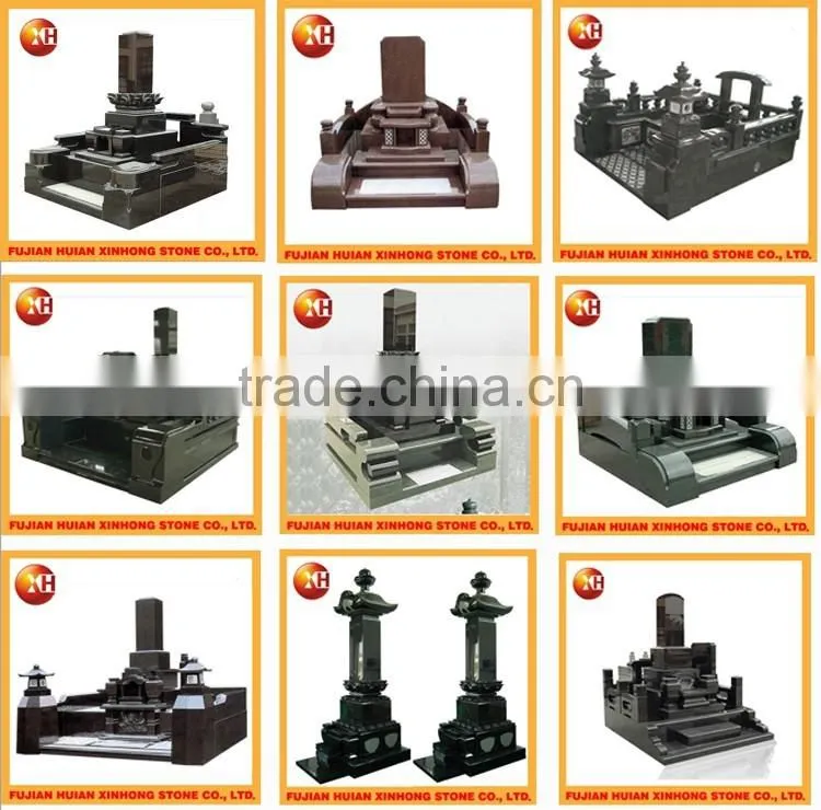 Japanese marble/granite kerbs for gravestone with letter by engraving machine