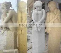 Decorative Natural Marble Roman Round Pillars