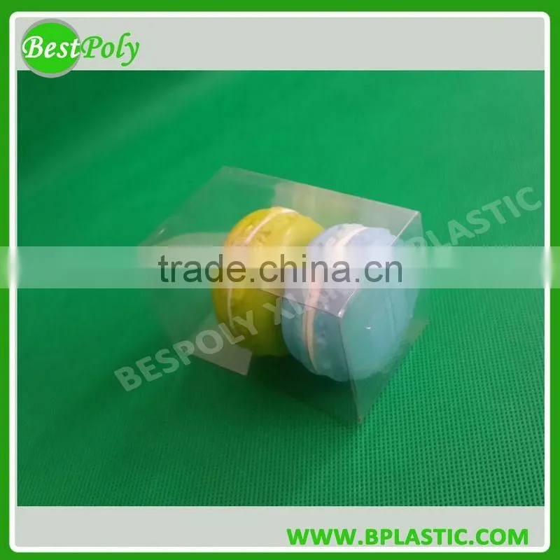 51mm square plastic box for macaron