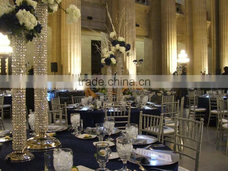 wedding tall flower vase/crystal flower vase/ crystal trumpet vase