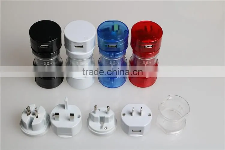 2016 promotion gift item multi world international travel adapter low price with USB port from china factory directly