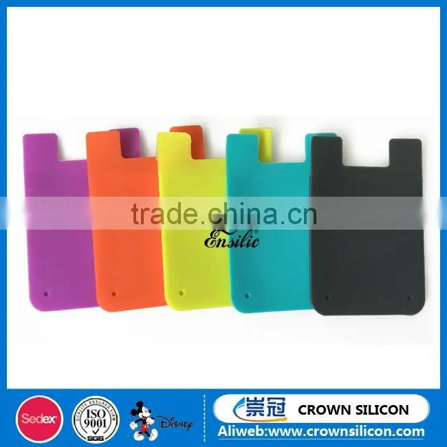 silicone strip shape cartoon phone card holder/cell card holder case