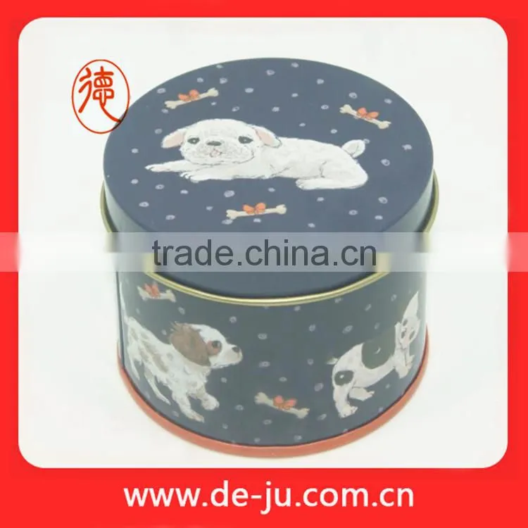 Pink flat cover small size deep empty printed tin box