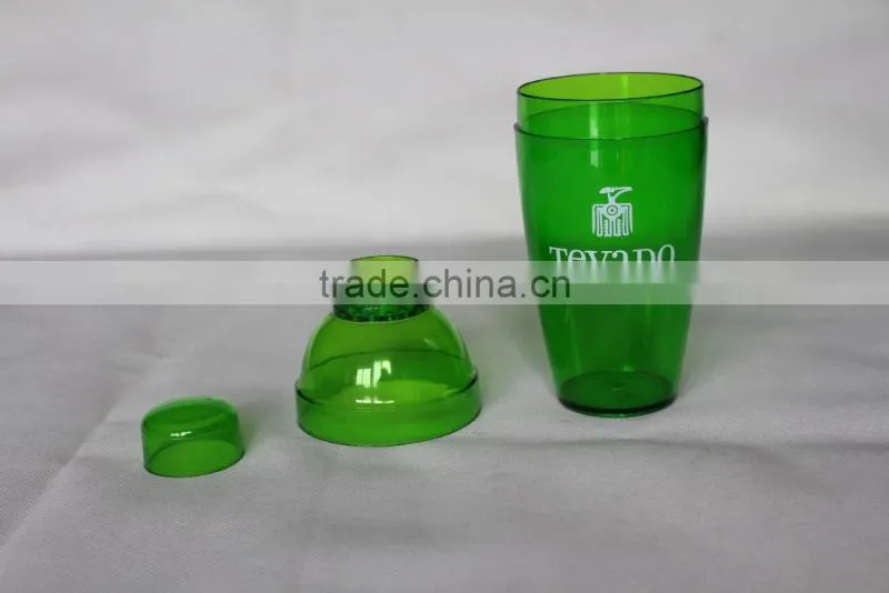 Sedex Audited Factory 200ml/ 350ml/400ml/550ml/700mlPlastic Cocktail Shaker