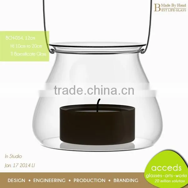Promotion Mouth Blown Gifts Glass Candlestick
