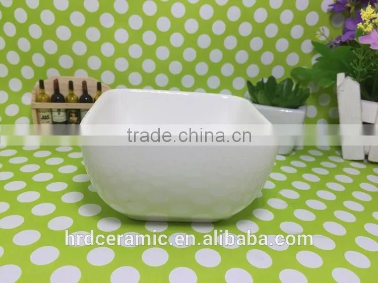 Stocked White Porcelain Square Dish/food dish/rice dish/salad bowl