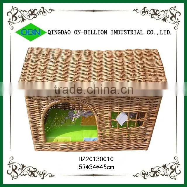 Decorative wicker cat basket set or cat bed
