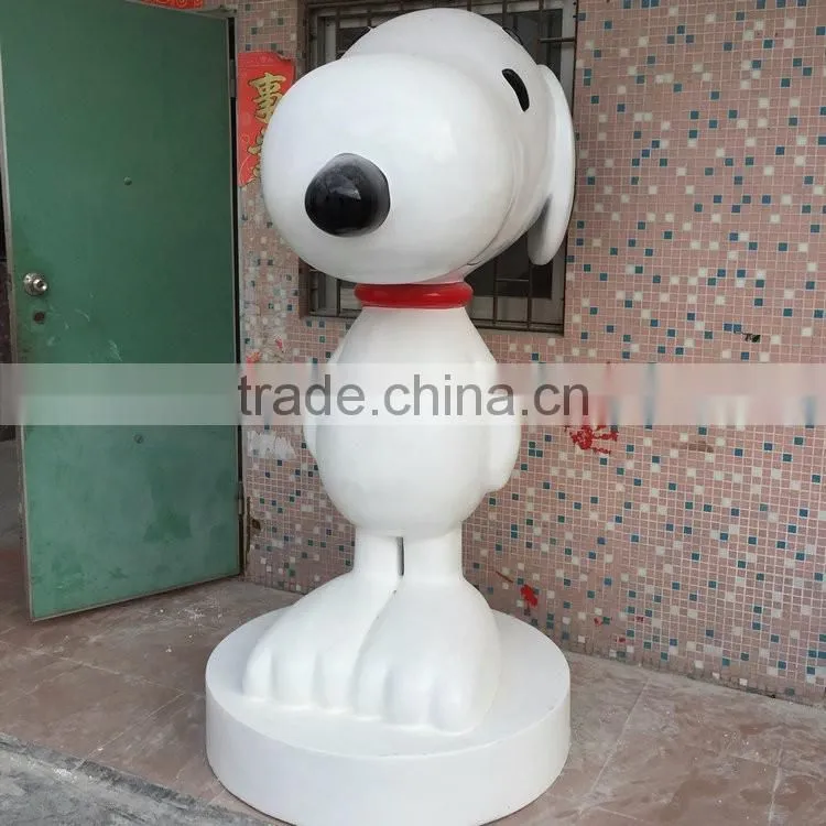 Fiberglass cartoon dog statue sculpture